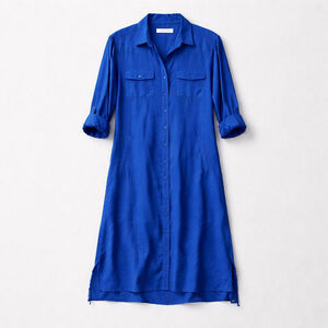 0233 NWT ** BILLY T ** Size Small Royal Blue City 2 Way Dress with Fringe